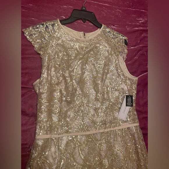 Gold Sequin Cocktail Dress - Picture 2 of 4
